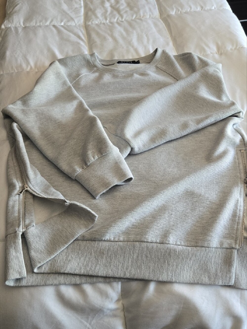 Light Gray Women's Crewneck Sweatshirt - Picture 2 of 8